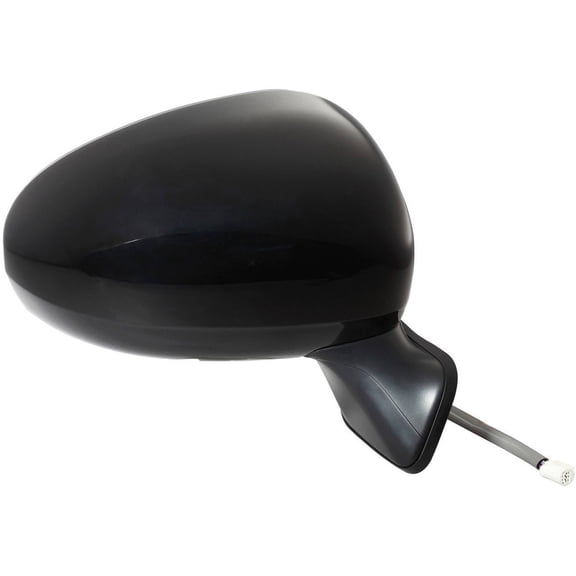 70649T - Fit System Passenger Side Mirror for 10-14 Toyota Prius Sedan, 12-15 Prius PLUG-IN Sedan, black, PTM cover, foldaway, Power