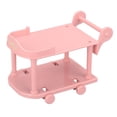 thumbnail image 4 of Almencla 1 :12 Scale Dollhouse Kitchen Serving Cart Dollhouse Decoration Lightweight Pretend Play Mini Bar Buffet Cart for Furnishings Pink, 4 of 8