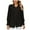 Black, variant on XFLWAM Womens Button Down Shirts Long Sleeve Casual Chiffon Blouses Loose Pleated Collared Work Office Tops Blue S