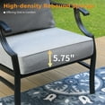 thumbnail image 3 of Summit Living 9 Seat Patio Conversation Set Metal Outdoor Furniture with Rocking Chair Sofa Gray, 3 of 8