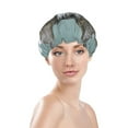 thumbnail image 3 of Disketp Funny Cat Shower Caps,Reusable Shower Cap For Women, Double Layer Waterproof Hair Cap, Large Size For All Hair Lengths,For Girls Spa Home Salon Use, 3 of 9