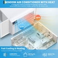 thumbnail image 5 of 12000 BTU Window Air Conditioner with Supplemental Heat, Window AC Unit with Remote, Cool/Heat/Dry/Fan-Only Functions,WiFi Enabled, Cooling Rooms Up to 550 Sq Ft, 5 of 8