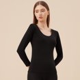 thumbnail image 5 of Long Johns - Conjunto de pijama de capa base con forro polar para mujer, ropa interior térmica para clima frío Adepaton BST3001014-2, 5 of 5