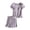 Purple, variant on Tnhcen Women's Lightweight Sleepwear Set Built-in Bra Short Sleeve Pajamas Breathable Home Wear Comfortable M-2XL Gray