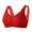 Red, variant on Patlollav Women Comfortable Lace Breathable Bra Underwear No Rims