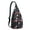 Black-12, variant on Botanical Garden Sling Backpack - Artistic Flower & Hummingbird Pattern, Anti-Theft Water-Resistant Shoulder Bag
