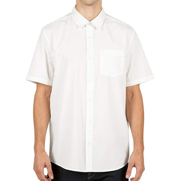 Volcom - Mens Shirt Solid Button Down Short Sleeve Woven XL - Walmart ...