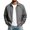 Gray, variant on Full Zip Track Jacket for Men Laydown Collar Casual Stylish Golf Office Tops Work Windbreaker Daily Comfort Soft Fit Bomber Coat