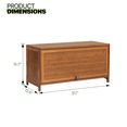 thumbnail image 6 of Magshion Bamboo 3 Tiers 10 Pairs Shoes Rack with Door, Organizer Cabinet, Brown, for Home, 6 of 11