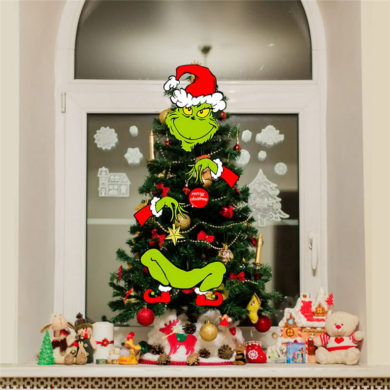 4Pcs Christmas Tree Topper Decor - Grinchmas Decor for Fence Garage Holiday  Xmas Home Party Decor - Yahoo Shopping