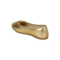 thumbnail image 3 of Jelly Bean Tree New Metallic PU Bow Decor Ballerina Flat (Toddler/ Girl) Sz 9-4, 3 of 5