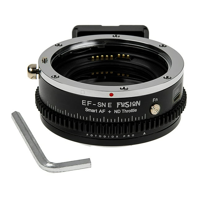 Vizelex FUSION CINE ND Throttle Mark II Compatible with Canon EOS EF Lenses on Sony E-Mount Cameras - By Fotodiox Pro