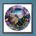 thumbnail image 1 of Cuadros Decorativos 5D bricolaje taladro redondo completo diamante pintura Gragonfly Kit decoración del hogar (HQ335) Wdftyju de costura negro 4 estilos, 1 of 8