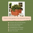 thumbnail image 4 of Bloem 24" Plastic Deck Rail Planter, 9" H x 24" L x 12" W, Fits Rail Sizes between 4.75 to 5.75" Wide, Terra Cotta, 2-Pack, 4 of 9