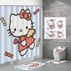 thumbnail image 1 of Fabricantes de fuentes de comercio electrónico transfronterizo Impresión digital 3D Cortina de ducha de baño de poliéster impermeable Hello Kitty Serie 3 fabricantes directos, 1 of 5