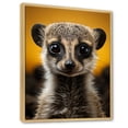 thumbnail image 2 of Designart "Curious Meercat in Yellow Brown" Animals Floater Framed Wall Decor, 2 of 7
