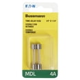 thumbnail image 2 of Fuse Bussman BP/MDL-4 4 A, 250 V, tubo de vidrio con retardo de tiempo, paquete de 2 unidades, 2 of 3