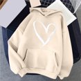 thumbnail image 3 of Vedolay Oversized Sweatshirt for Women 2023 Hoodies for Women 2023 Long Sleeve Tunic Tops Crew Neck Soft Pullover With Side Zipper Shirt Clothes,Beige XL, 3 of 5