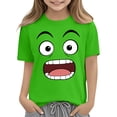 thumbnail image 5 of FSYBOA Boys Casual T-Shirts, Printed Summer Shorts Sleeves Cotton Kids Tees Green Size 3 T, 5 of 5