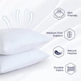 thumbnail image 5 of Peace Nest Grey Down Feather Pillow Single Pack for Sleeping, 100% Breathable Skin-friendly Cotton Cover 233 Thread Count, White, King Size, 20x36 inches, 5 of 7