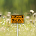 thumbnail image 3 of Eveokoki 12 x 8 inch “Warning Keep Out - Honey Bees” Lawn Yard Sign with 12.8 inch Stake, 2 mil Laminated Rustproof Aluminum Outdoor Decor, 3 of 6
