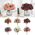 thumbnail image 6 of Sufanic Silk Peony Artificial Flowers Fake Bouquet for Wedding Party Decor,Orange, 6 of 9