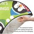 thumbnail image 3 of Coolnut Cute Christmas Penguin Christmas Tree Mats Waterproof Tree Skirt, Seasons Greetings Xmas Tree Stand Tray Mat Floor Protector Pad for Holiday Party Decoration, 28.3", 3 of 6