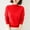 #123-Red, variant on Wowcloth Women's Solid Color Long Sleeve Sweater with Semi-High Neck, Casual and Fashionable for Daily Use