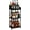 Black, variant on Liquor Bottle Display Shelf, Coffee Syrup Rack Organizer, 3 Step Countertop Wine Rack, Mini Bar, Retro Bar Shelf Stand for Whiskey, Spirits.