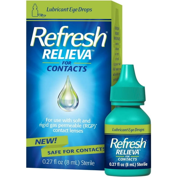 Refresh Relieva Contact Lens Lubricant, For Use With Soft and Rigid Gas Permeable, Cushion Lenses Prior To Application, 0.27 Ounce