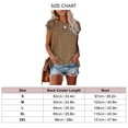 thumbnail image 3 of Las mujeres ahuecan hacia fuera la blusa de manga corta cuello redondo color puro casual plisada camiseta para el verano, 3 of 3