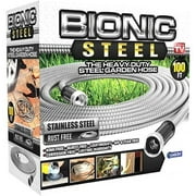 Bionic Steel 100 Foot Garden Hose 30.4 Stainless Steel Metal Water Hose – Super Tough & Flexible, Lightweight, Crush Resistant Aluminum Fittings, Kink & Tangle Free, Rust Proof, Easy to Use & Store