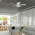 thumbnail image 5 of Brayton White Transitional 3-Light Flush Mount Ceiling Fan with Light Kit, Pull Chain, Reversible Blades, 5 of 8