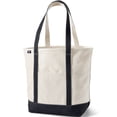 thumbnail image 4 of Lands' End Canvas Carry-All Tote Bag, Open Top, Snap Closure Pocket, Key Ring, Reinforced Handles and Base, 100% Cotton, 4 of 4