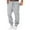 Grey, variant on Men's Casual Pants, Mens Autumn and Winter High Street Fashion Leisure Loose Sports Running Solid Color Lace Up Pants Sweater Pants Trousers Sweatpants Grey Xl
