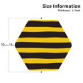 thumbnail image 3 of Bingfone Vintage Bee Stripe Leather Drinks Coasters With Set Of 6,Suitable For Home Kitchen,Coffee Cup Coasters Home Gift, 3 of 9
