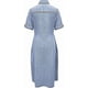 thumbnail image 4 of Women's Vintage Denim Dress Casual Short Sleeve Button Down Lapel Swing Midi Jeans Dress With Pockets, 4 of 5