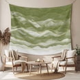 thumbnail image 2 of Sage Green Ombre Large Tapestry for Bedroom Wall Hanging Tapestry, Modern Moire Abstract Art Luxury Ceiling Backdrop Tapestries Poster Blanket Wall Decor for Teens Room Living Room Dorm 86" x 104", 2 of 8