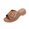 thumbnail image 2 of Bkhluea Women Buckle Strap Platform Wedge Sandals Slip On Comfortable Footwear For Casual Outdoor Party Daily Activities, 2 of 7