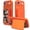 Orange, variant on Sleektime Rugged PC Back Case for iPhone Air with Mirror, Cash & Credit Card Slots, Kickstand Durable Shockproof Cover for Women & Men, Slim Wallet Design, Full Protection,Black