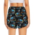 thumbnail image 4 of Uemuo Cool Off-Road Vehicle Pattern Women's Athletic Shorts High Waisted Running Shorts with Liner Pockets Gym Elastic Workout Shorts-Medium, 4 of 9