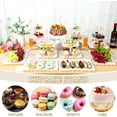 thumbnail image 6 of 12 Pcs Dessert Cupcake Stand Holder, Cake Table Display Set Include 5 Cupcake Stand Tiered Tower 1 Cake Holder 6 Serving Tray Combo for Tea Party Birthday Baby Shower Wedding(White,White), 6 of 12