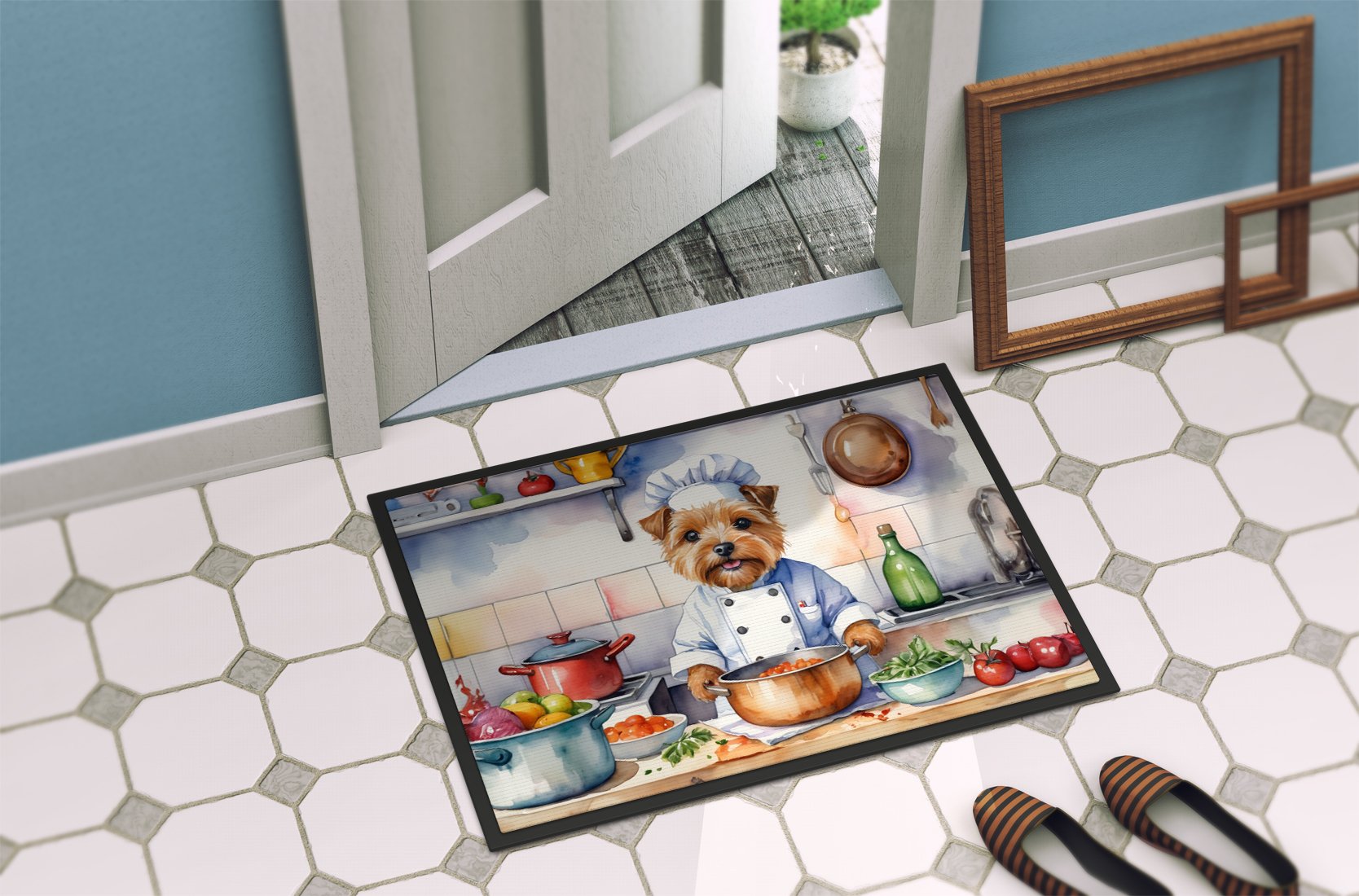 Norfolk Terrier The Chef Doormat 36 in x 24 in