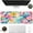 Watercolor Floral, variant on Desk Mat,Minimalist Flowers and Leaves Large Gaming Mouse Pad for Desk XXL,Golden Line Floral Desk Pad,Extended Big Computer Keyboard Mouse Pad with Non-Slip Base Stitched Edges 35.4"x15.7"