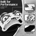 thumbnail image 3 of Foot Tambourine Percussion with Double Row Steel Jingles - Foot Shaker Musical Instrument Drum for Kids KTV Party Shoes Toy Gift Singer Vocalists Cajon & Guitar Players (White), 3 of 8