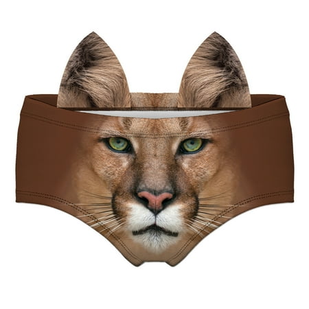 

KDDYLITQ Women s Briefs Seamless Low Rise Panty Print Breathable Sexy Brown One Size