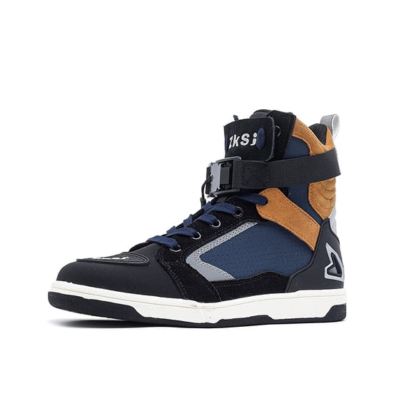 Breathable Motorcycle Boots for All Seasons - Unisex Motorcycle Cycling Shoes,Blue,46