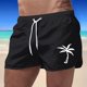 thumbnail image 1 of WILLBEST Pantalones Cortos Deportivos de Verano para Hombre, de Talla Grande, A La Moda, Informales, para Viajes, con Estampado de Cocoteros, para Playa, 1 of 3