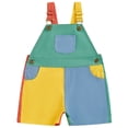 thumbnail image 3 of LJEFF Kids Color Block Overalls Shorts, Summer Adjustable Straps Casual Breathable Summer Toddler Jumpsuit Sky Blue Size 3 T, 3 of 6