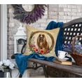 thumbnail image 4 of Afghan Hound and Flowers Fabric Decorative Pillow 18 in x 18 in, 4 of 5